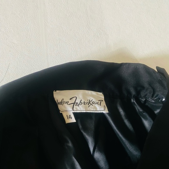 Vintage Helen Fabrikant Black Long Evening Cocktail Skirt Sz 14 30Wx44L - Picture 4 of 5